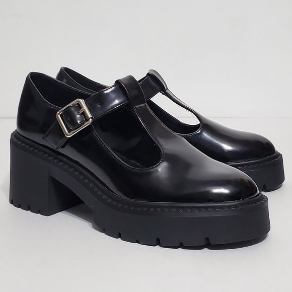 New Madden Girl Thrivee Mary Jane loafers block heel platform patent goth y2k - Picture 6 of 15